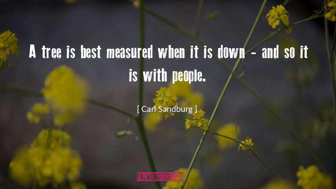 Carl Sandburg Quotes: A tree is best measured