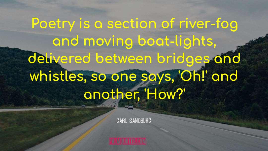 Carl Sandburg Quotes: Poetry is a section of