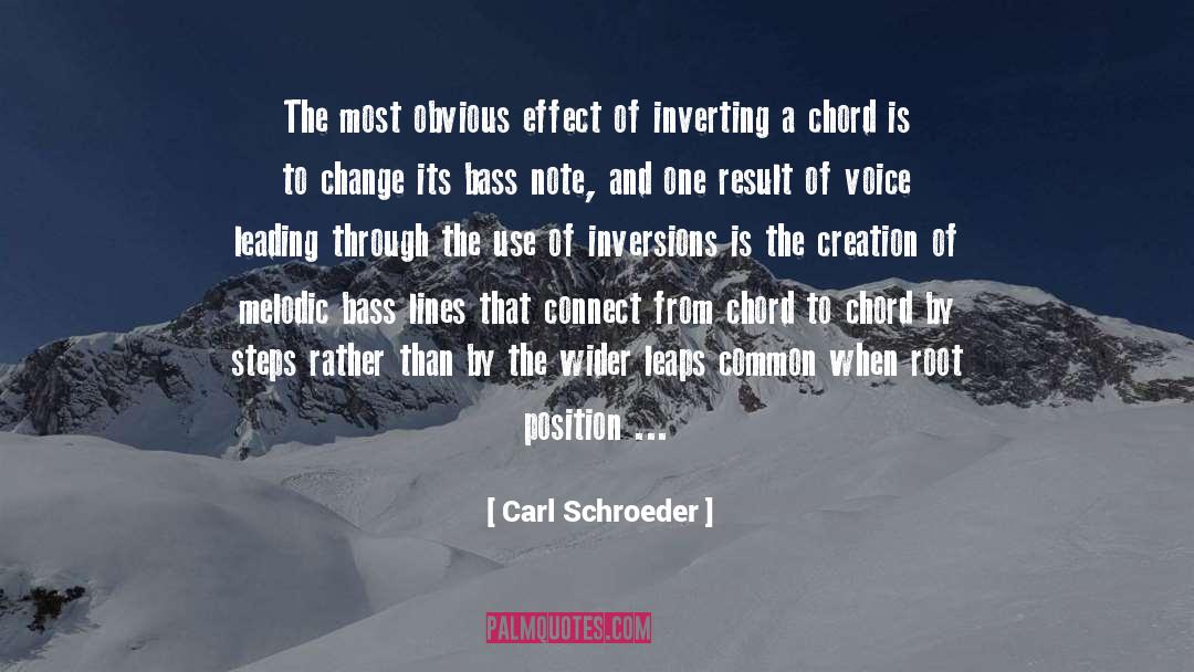 Carl Schroeder Quotes: The most obvious effect of