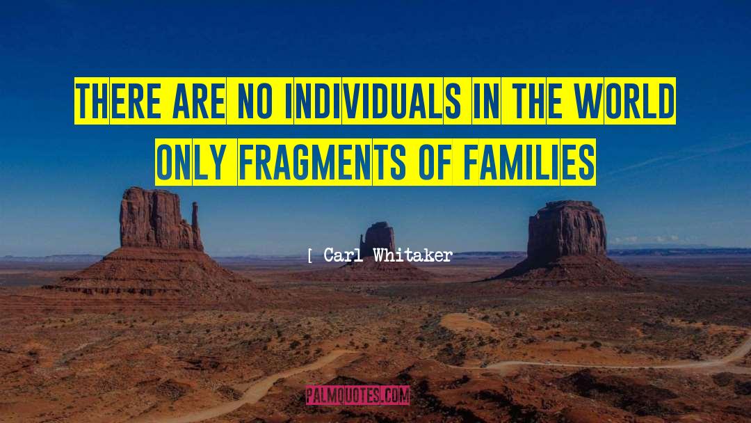 Carl Whitaker Quotes: There are no individuals in