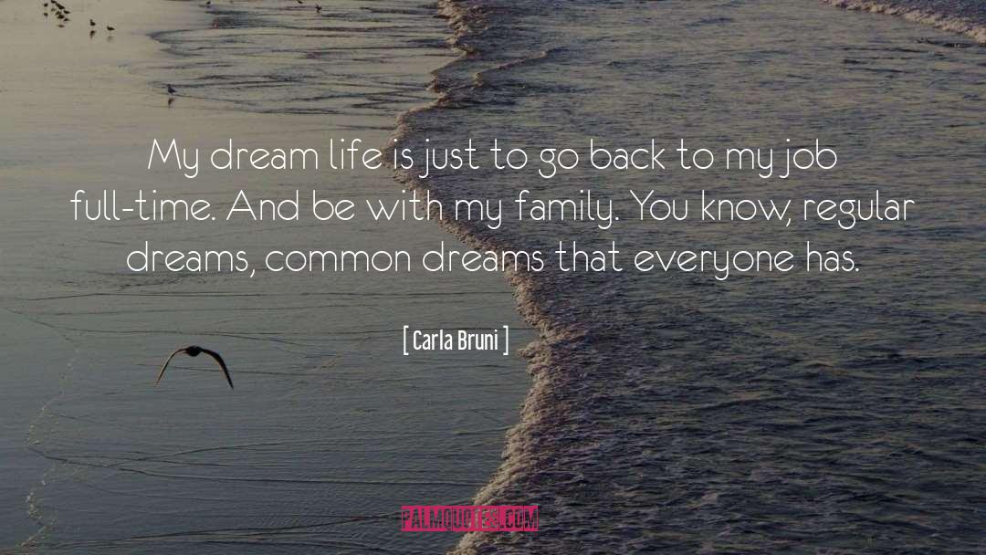 Carla Bruni Quotes: My dream life is just