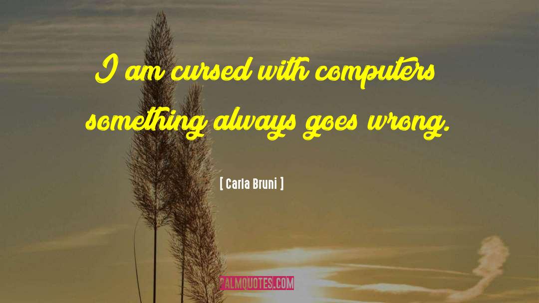 Carla Bruni Quotes: I am cursed with computers;