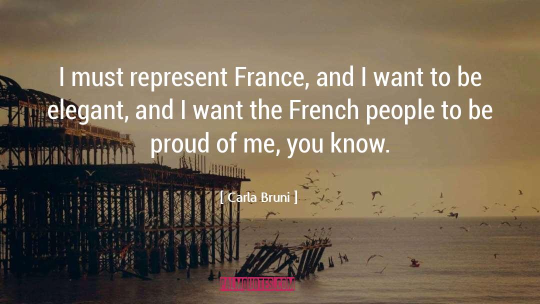 Carla Bruni Quotes: I must represent France, and