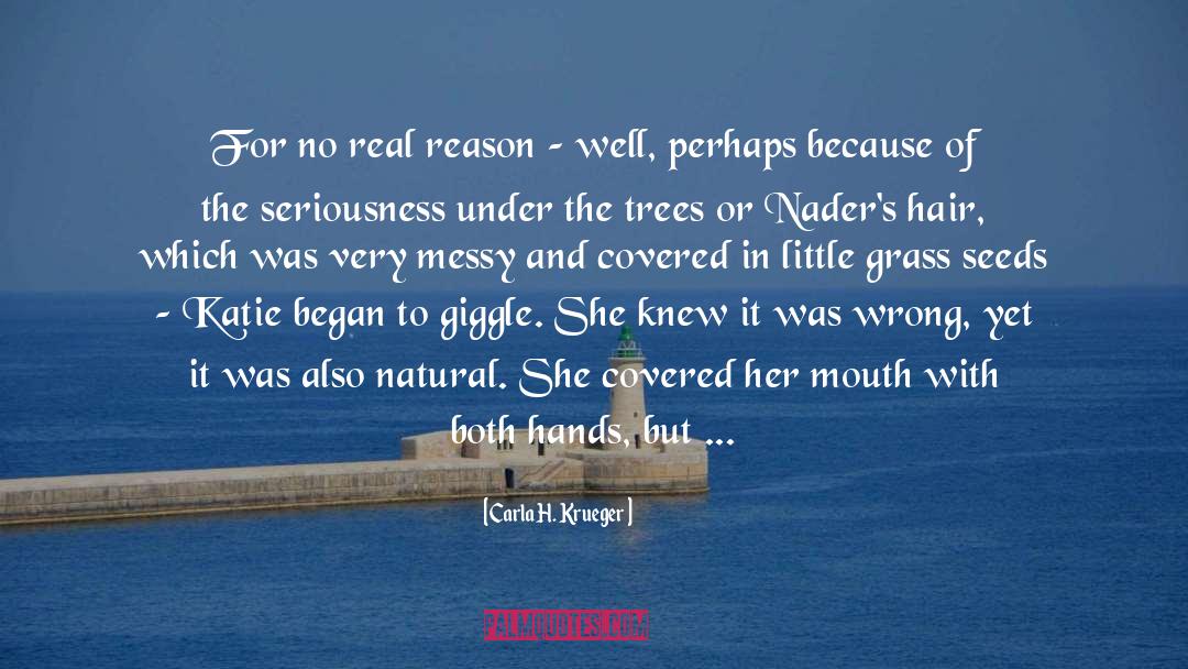 Carla H. Krueger Quotes: For no real reason –