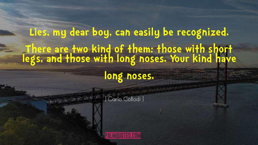 Carlo Collodi Quotes: Lies, my dear boy, can