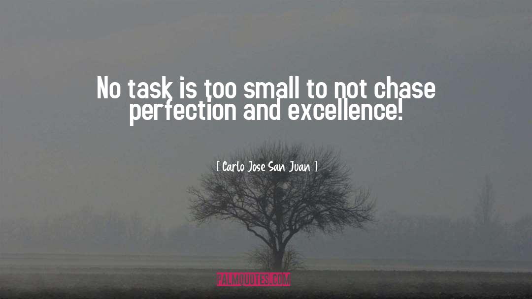 Carlo Jose San Juan Quotes: No task is too small