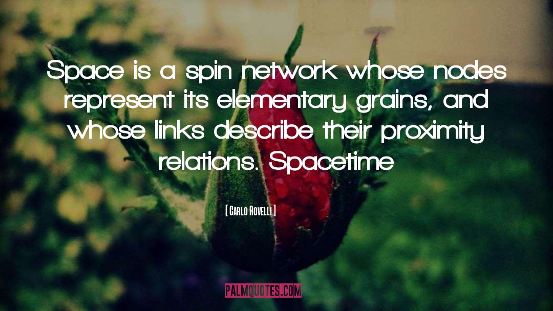 Carlo Rovelli Quotes: Space is a spin network