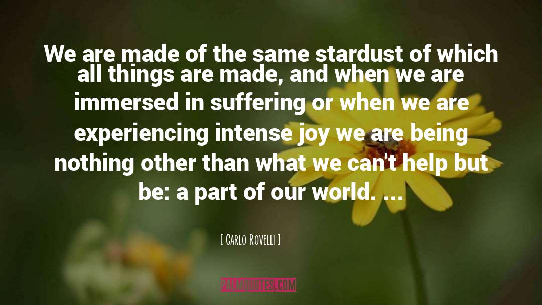 Carlo Rovelli Quotes: We are made of the