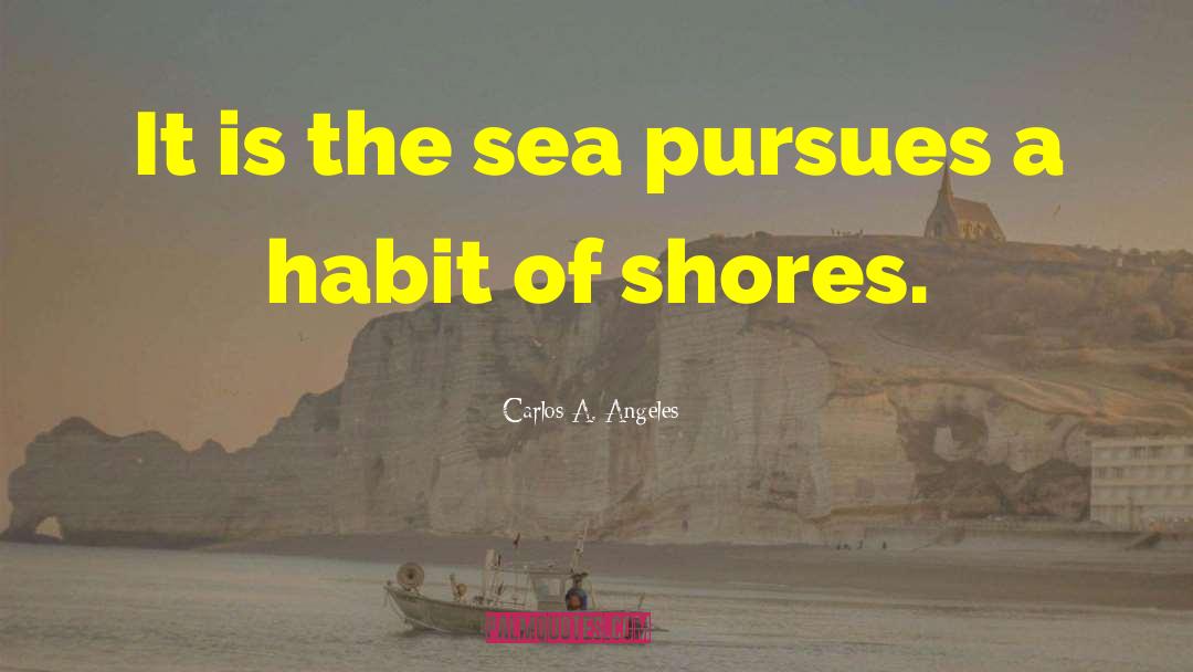 Carlos A. Angeles Quotes: It is the sea pursues