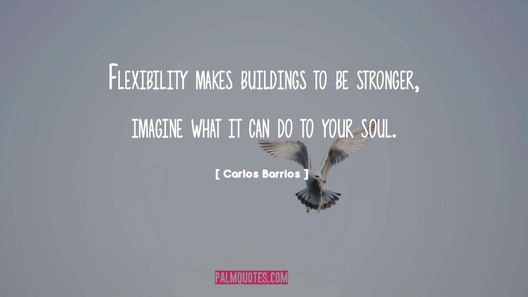 Carlos Barrios Quotes: Flexibility makes buildings to be