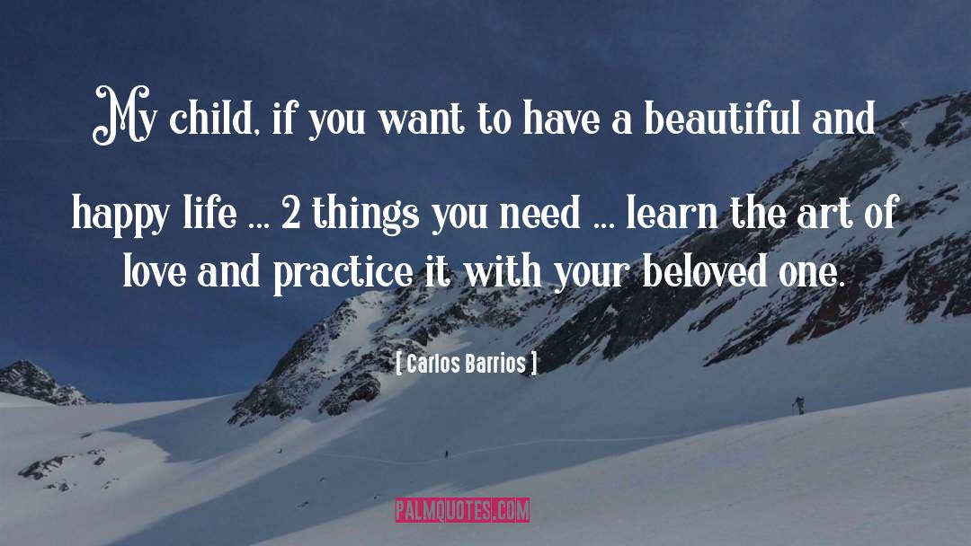 Carlos Barrios Quotes: My child, if you want