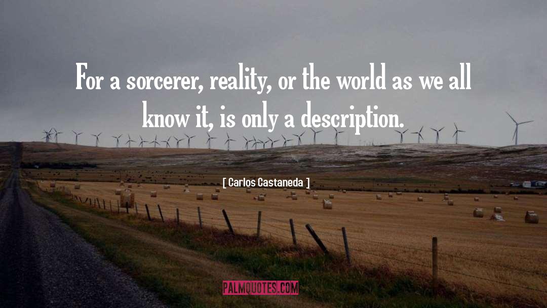 Carlos Castaneda Quotes: For a sorcerer, reality, or