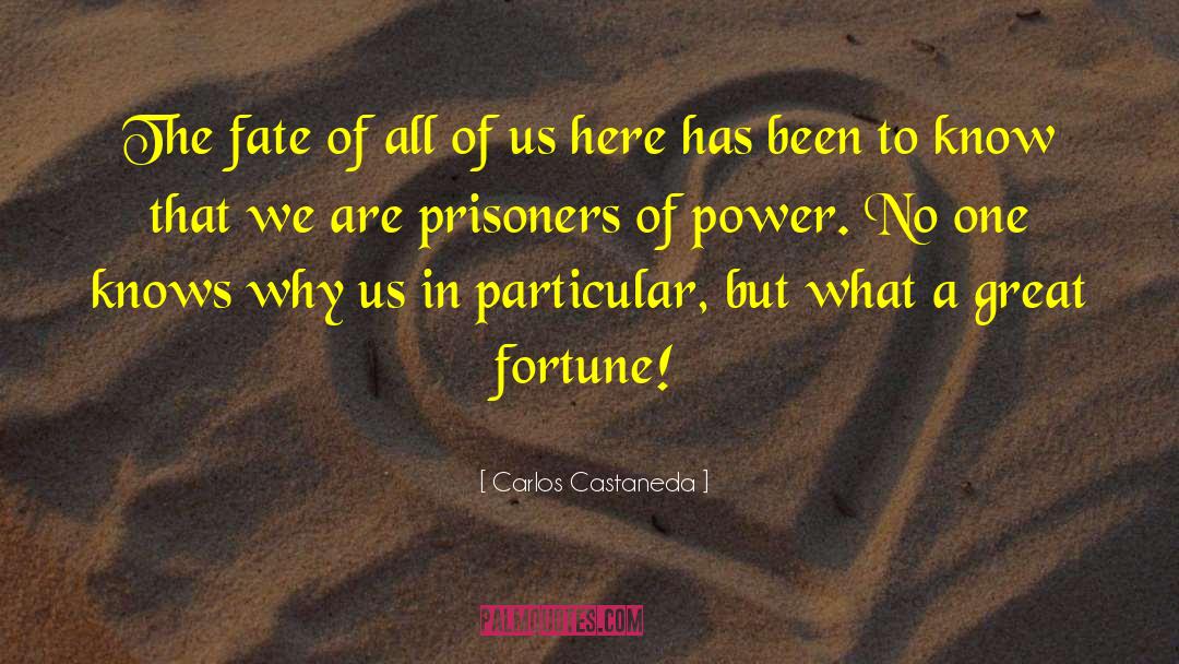 Carlos Castaneda Quotes: The fate of all of