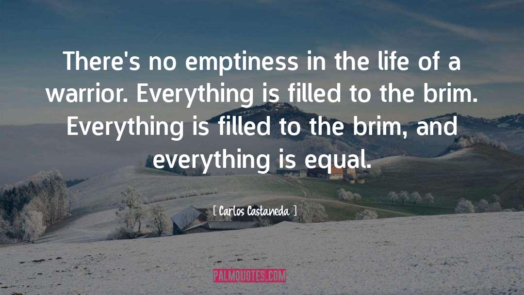 Carlos Castaneda Quotes: There's no emptiness in the