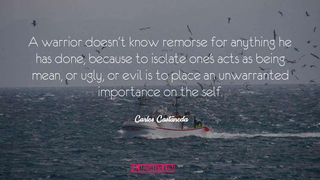 Carlos Castaneda Quotes: A warrior doesn't know remorse