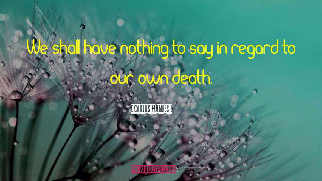 Carlos Fuentes Quotes: We shall have nothing to