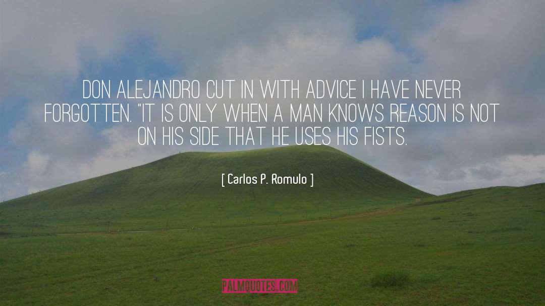 Carlos P. Romulo Quotes: Don Alejandro cut in with