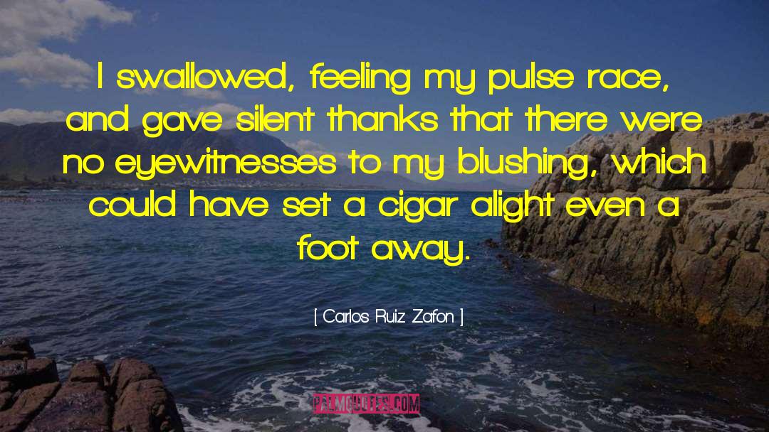 Carlos Ruiz Zafon Quotes: I swallowed, feeling my pulse