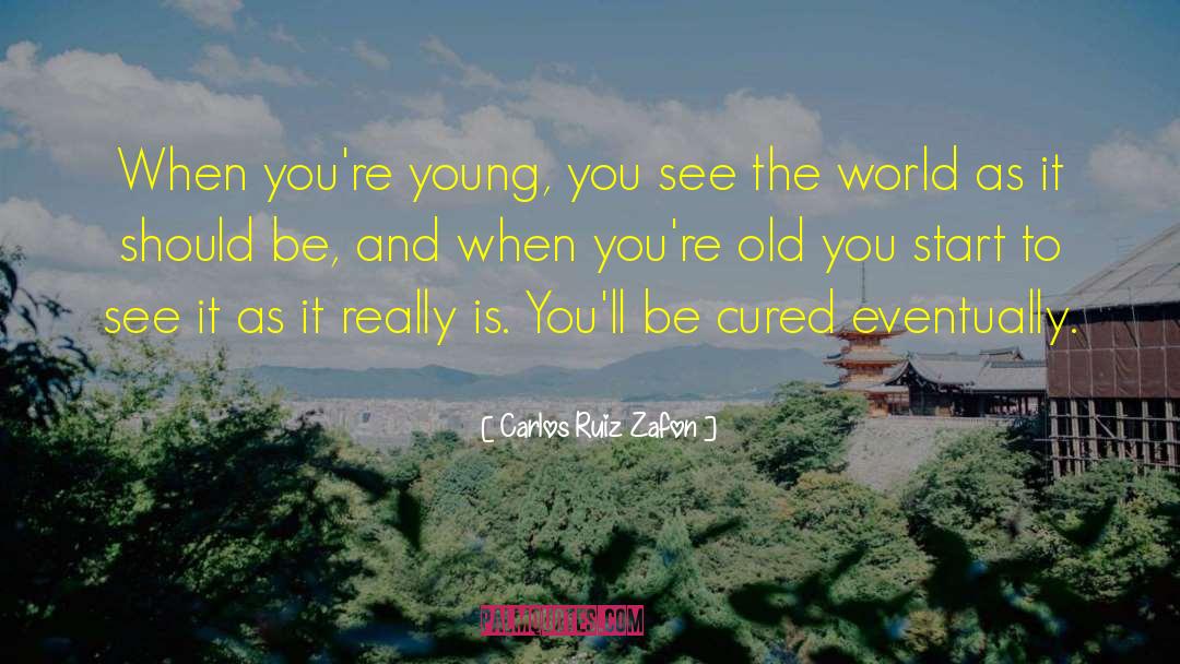 Carlos Ruiz Zafon Quotes: When you're young, you see