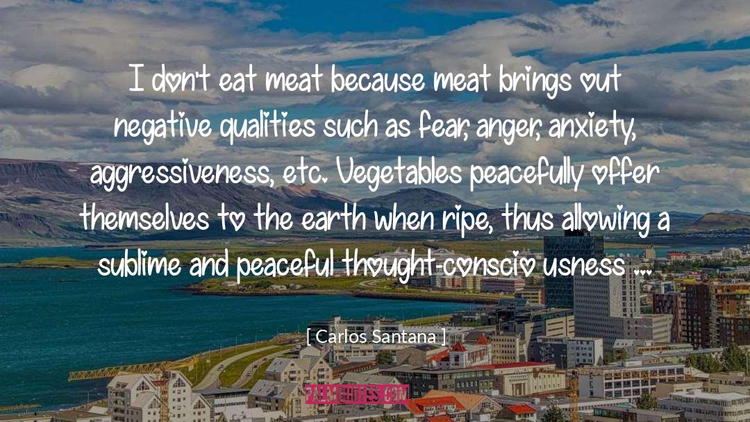 Carlos Santana Quotes: I don't eat meat because