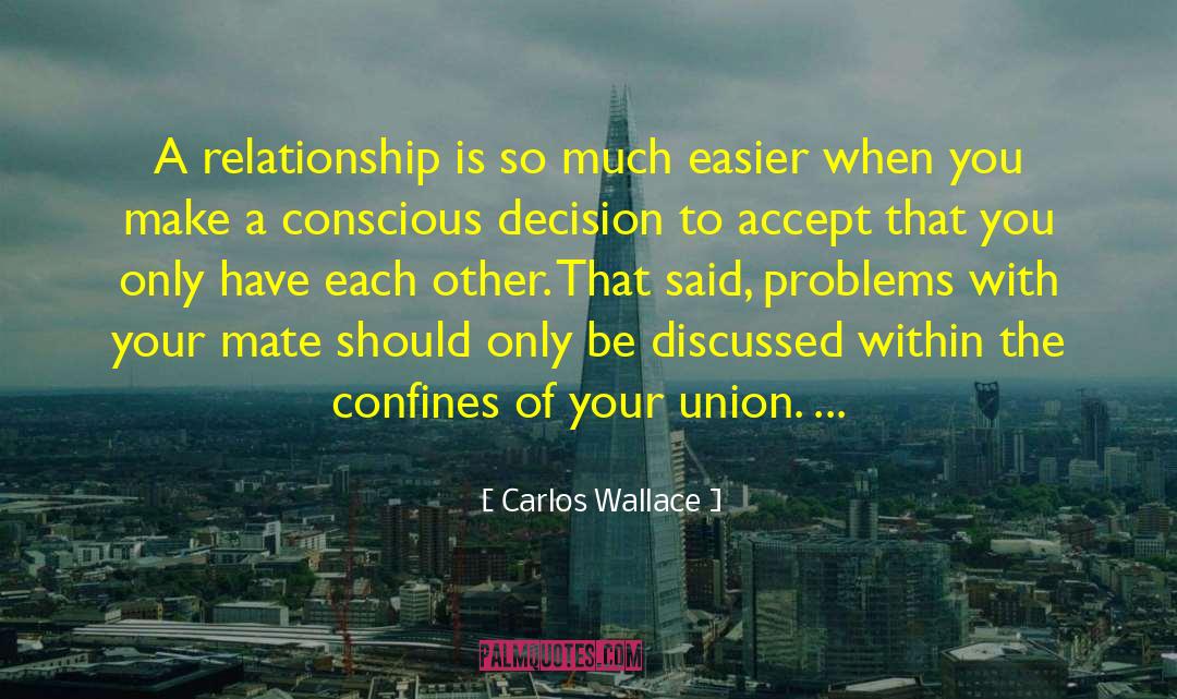 Carlos Wallace Quotes: A relationship is so much