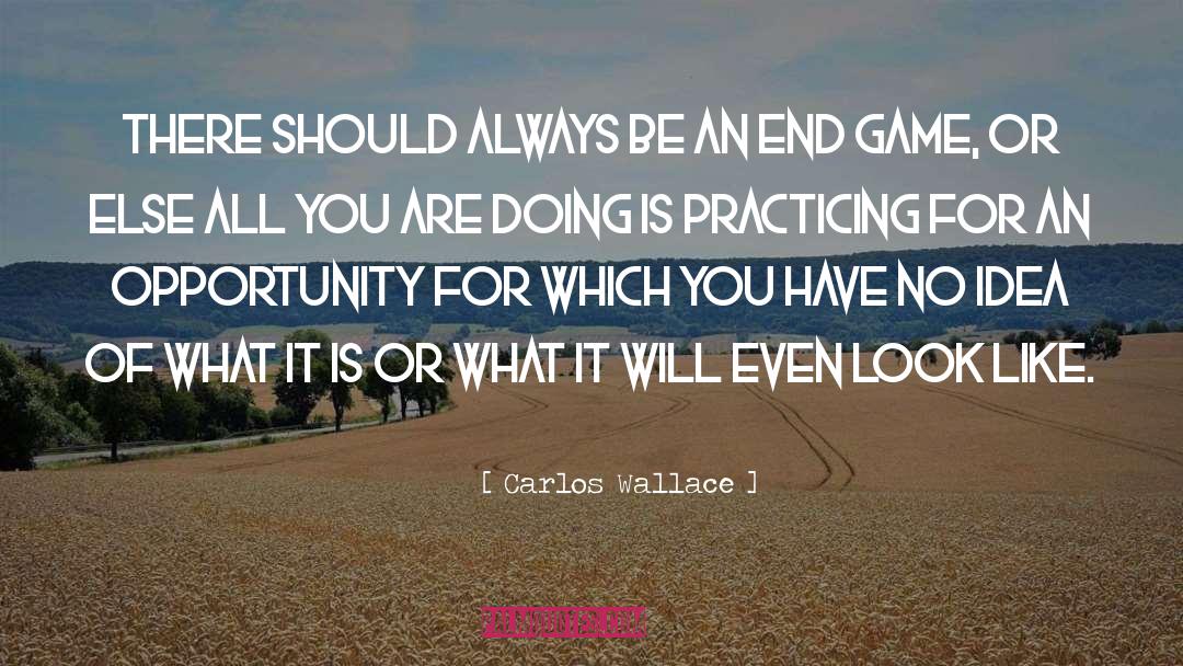 Carlos Wallace Quotes: There should always be an