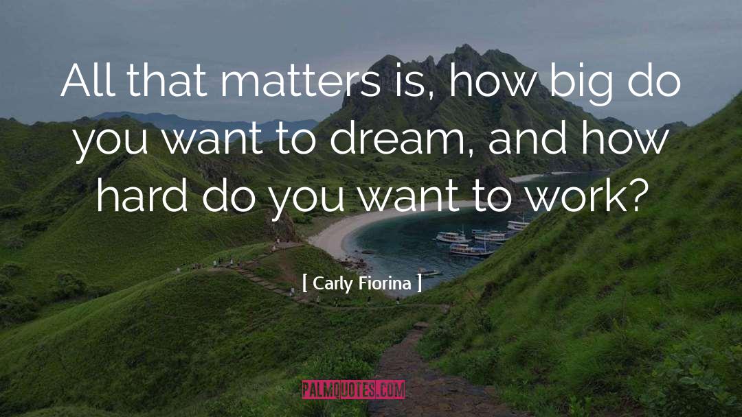 Carly Fiorina Quotes: All that matters is, how