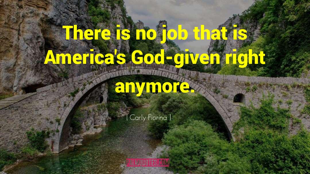 Carly Fiorina Quotes: There is no job that