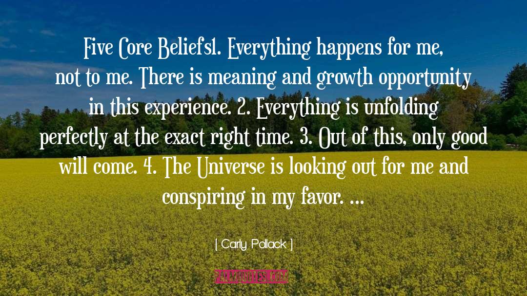 Carly Pollack Quotes: Five Core Beliefs<br /><br />1.