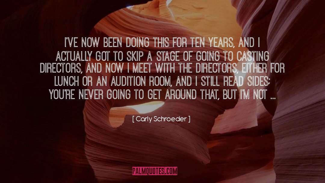 Carly Schroeder Quotes: I've now been doing this