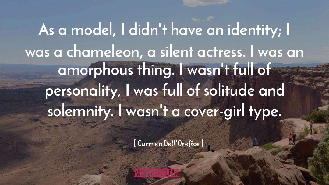 Carmen Dell'Orefice Quotes: As a model, I didn't