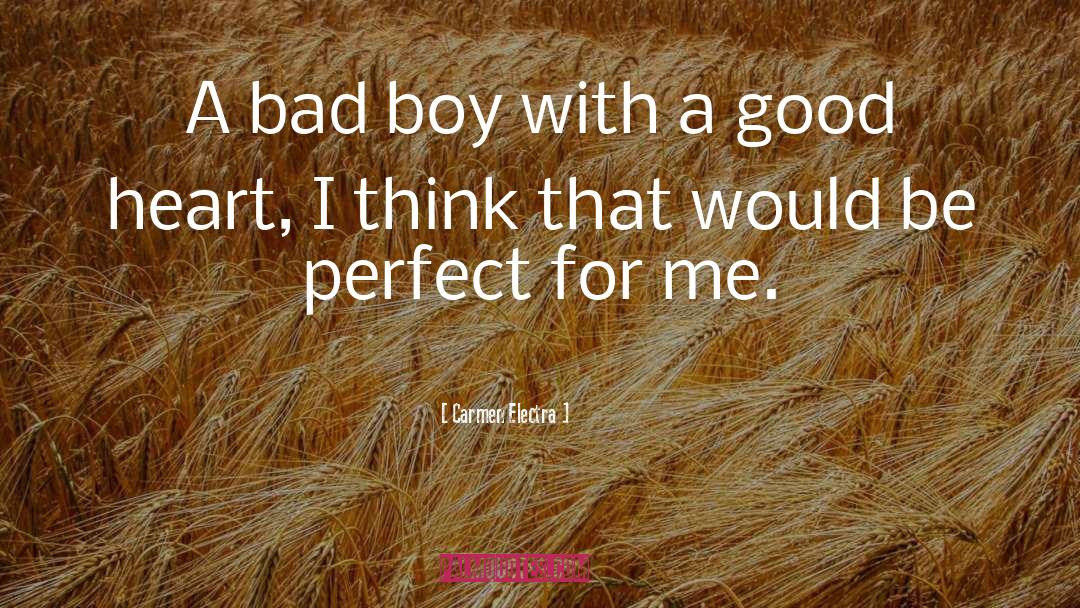 Carmen Electra Quotes: A bad boy with a