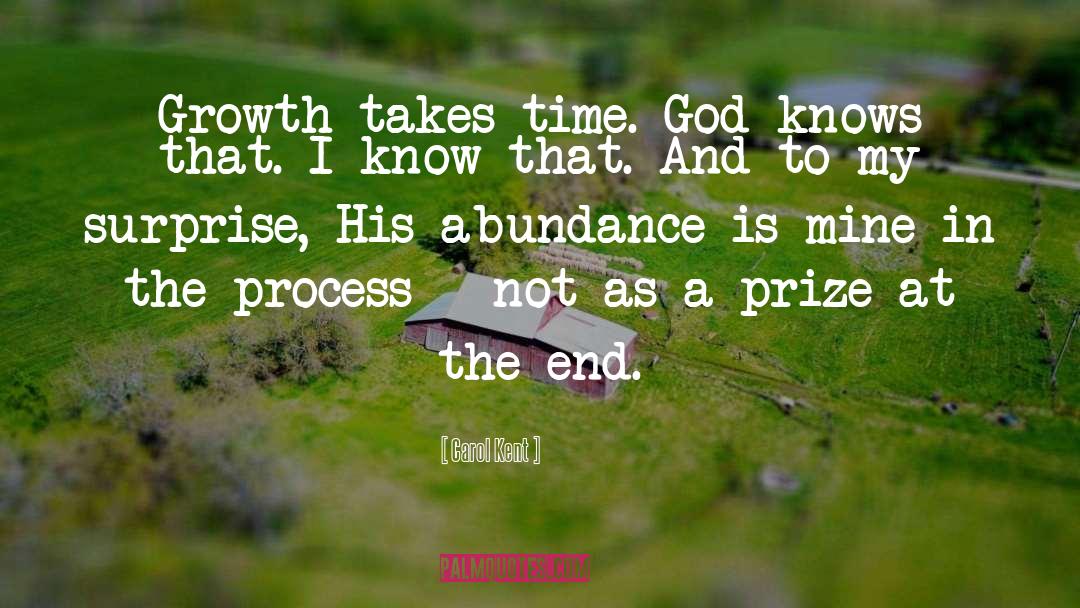 Carol Kent Quotes: Growth takes time. God knows