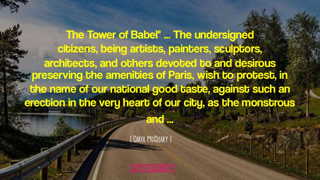 Carol McCleary Quotes: The Tower of Babel