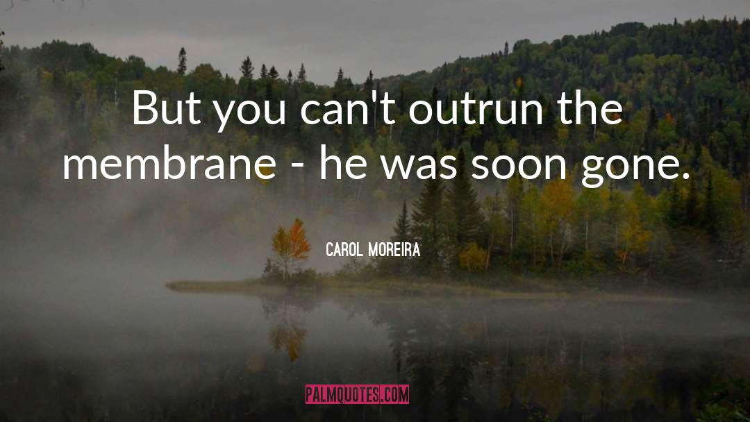 Carol Moreira Quotes: But you can't outrun the