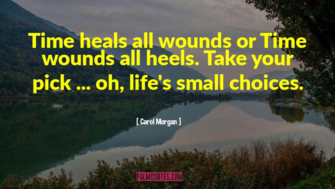 Carol Morgan Quotes: Time heals all wounds or