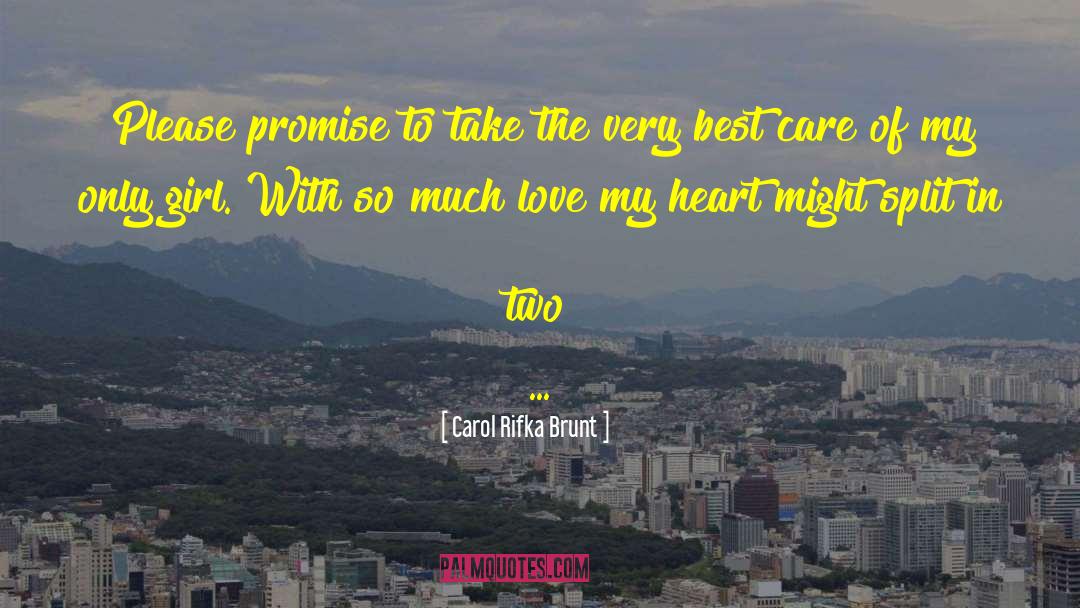 Carol Rifka Brunt Quotes: Please promise to take the