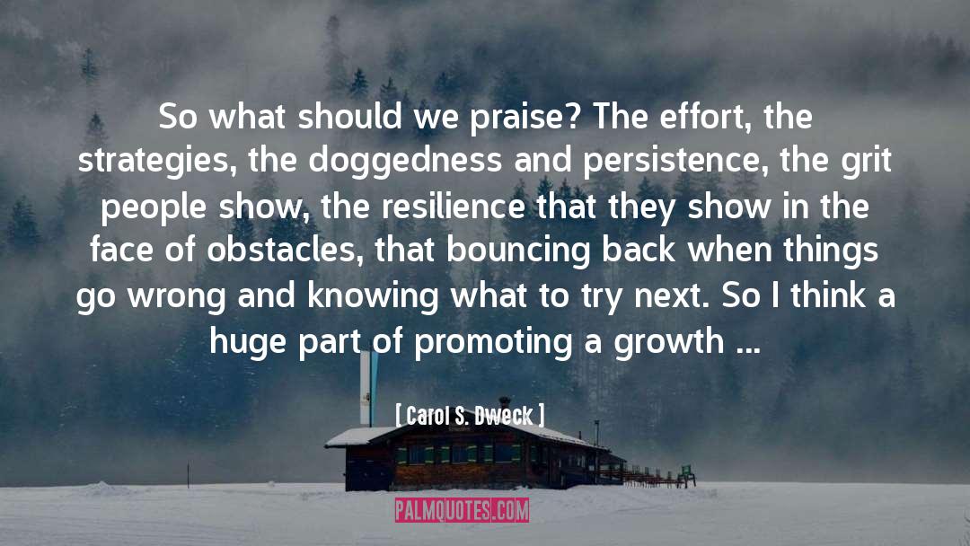 Carol S. Dweck Quotes: So what should we praise?
