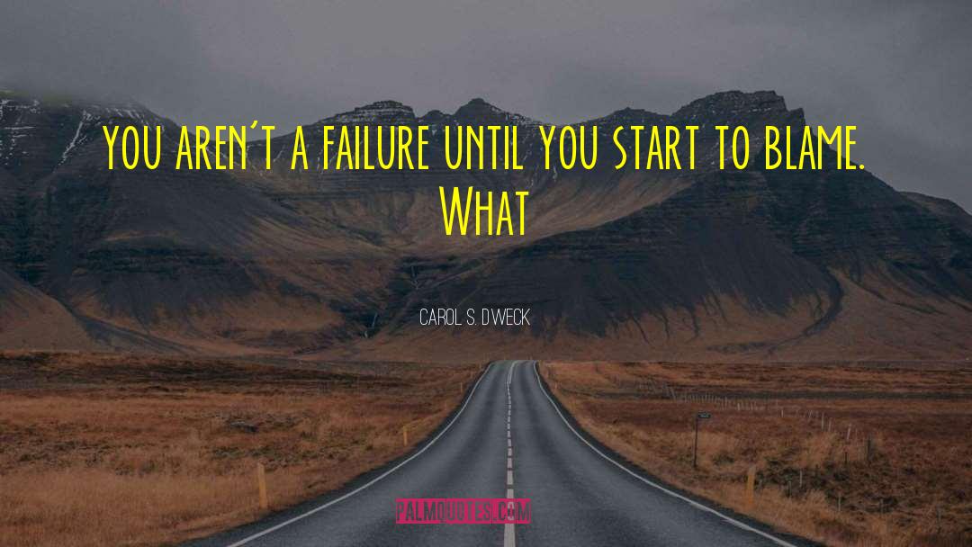 Carol S. Dweck Quotes: you aren't a failure until