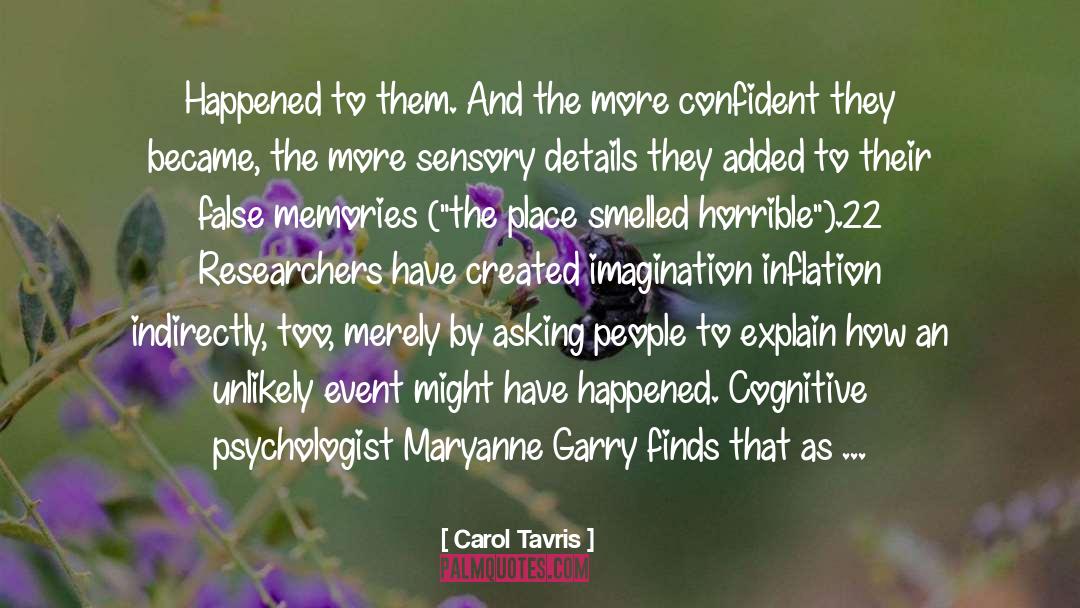 Carol Tavris Quotes: Happened to them. And the