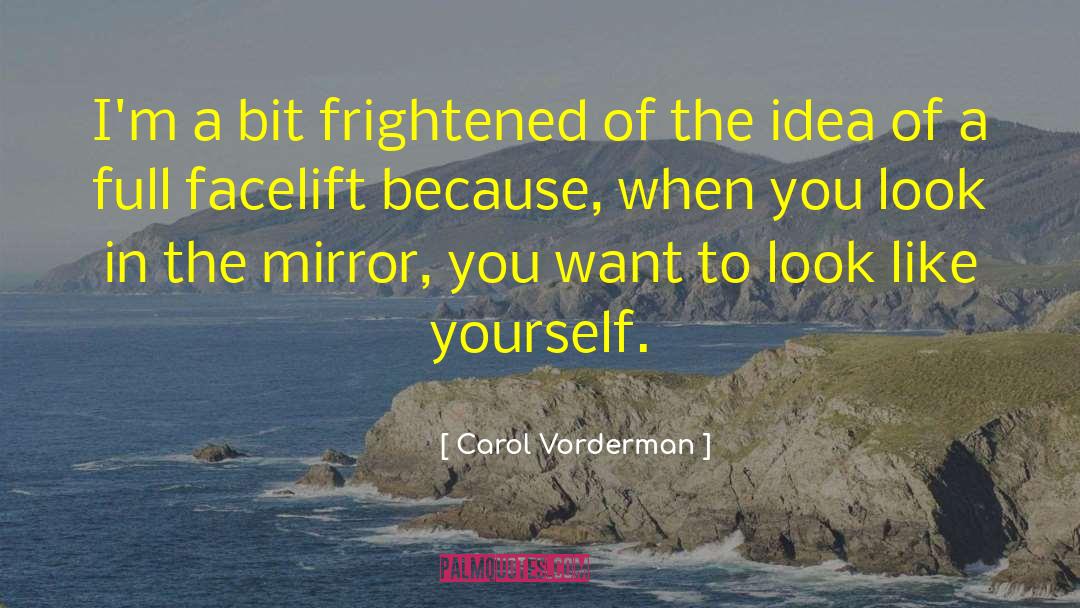 Carol Vorderman Quotes: I'm a bit frightened of