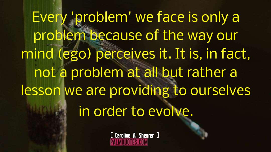 Caroline A. Shearer Quotes: Every 'problem' we face is