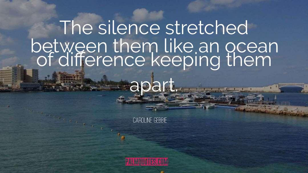 Caroline Gebbie Quotes: The silence stretched between them