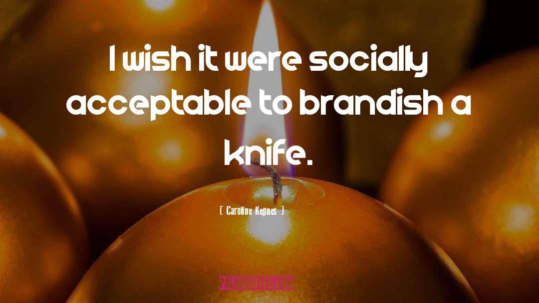 Caroline Kepnes Quotes: I wish it were socially