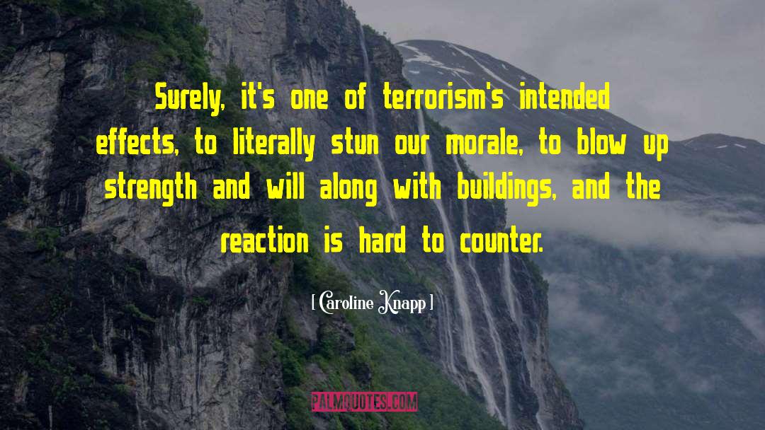 Caroline Knapp Quotes: Surely, it's one of terrorism's