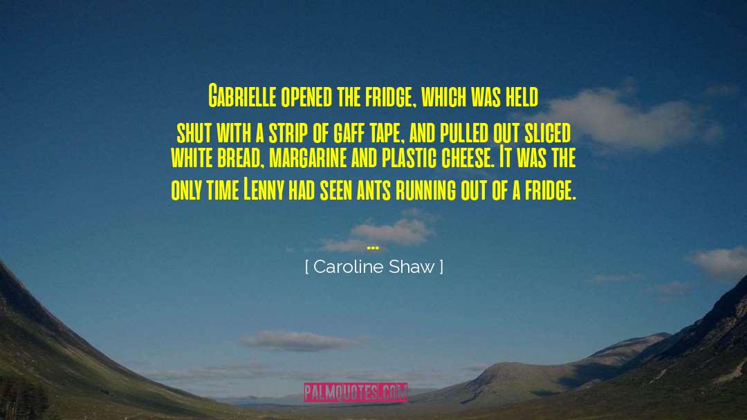 Caroline Shaw Quotes: Gabrielle opened the fridge, which