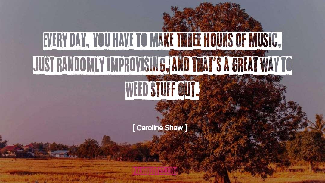 Caroline Shaw Quotes: Every day, you have to
