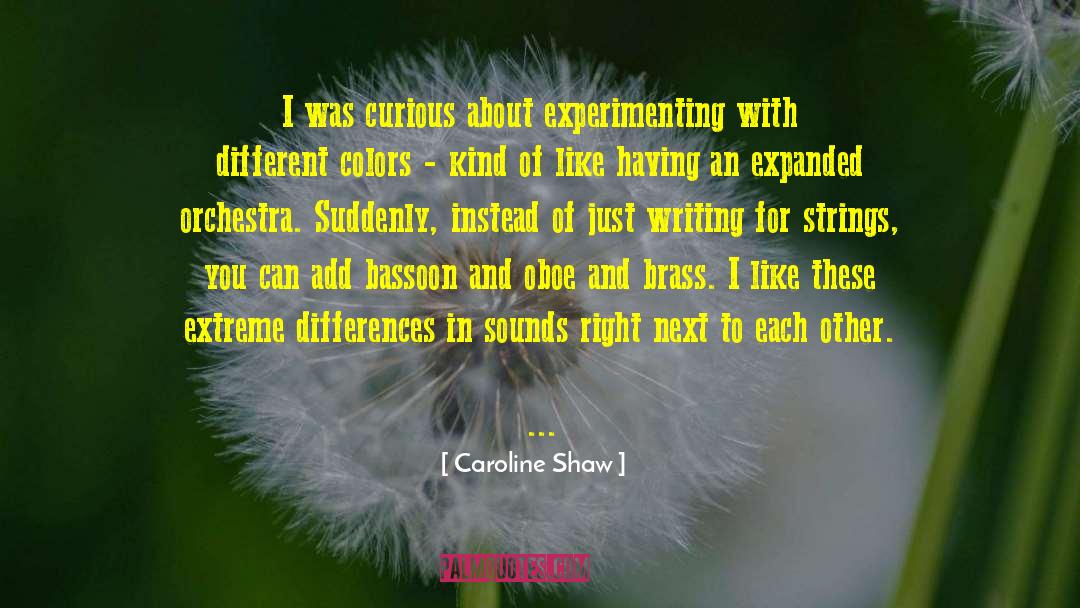 Caroline Shaw Quotes: I was curious about experimenting