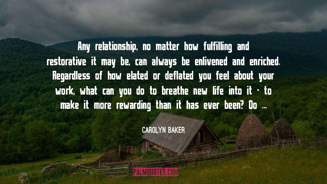 Carolyn Baker Quotes: Any relationship, no matter how