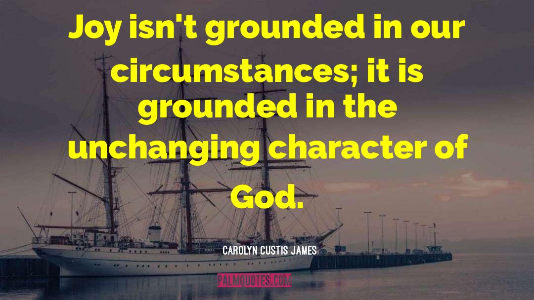 Carolyn Custis James Quotes: Joy isn't grounded in our